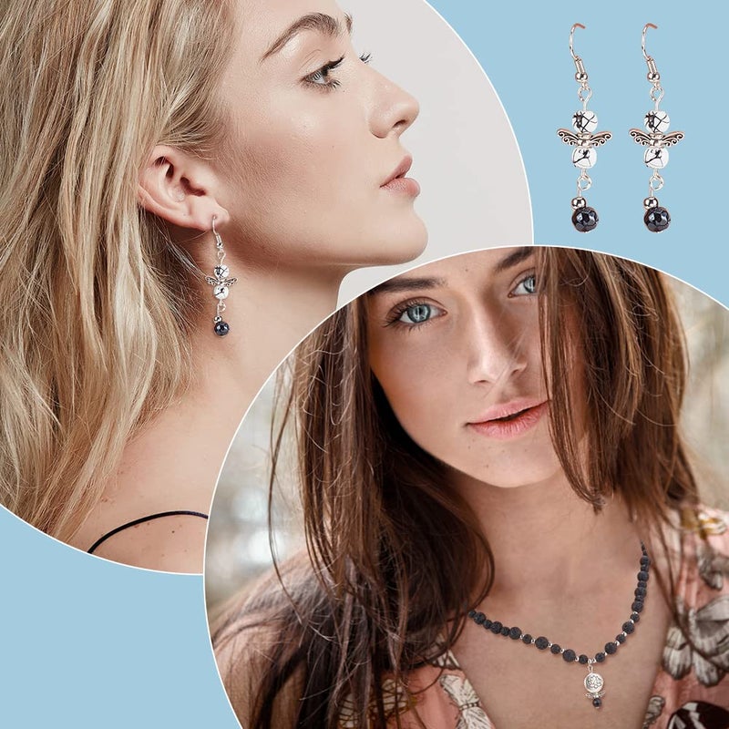 PH PandaHall 200pcs Fairy Wing Spacer Beads Tibetan Alloy Angel Wing Charm Beads Spacers Loose Beads for Christmas Bracelet Necklace Jewelry Making, Antique Silver(14mm, Hole: 1mm) - Image 3